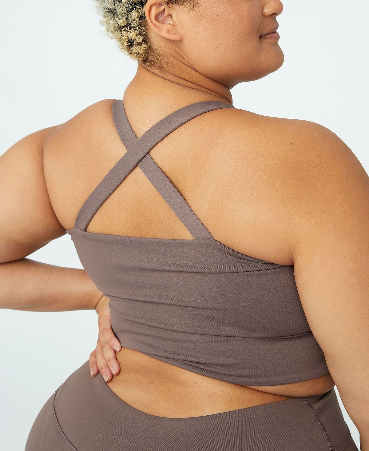 COTTON ON Women's Active Summer Bra Brown Size 18W