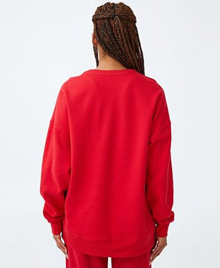 Cotton On Women's Plush Crewneck Sweatshirt Red Size Medium
