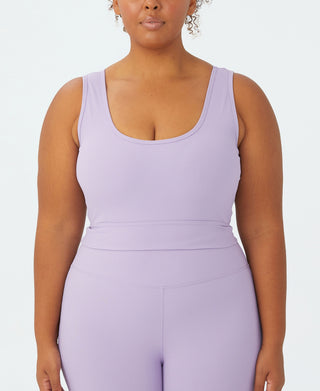COTTON ON Women's Active Rib Crop Tank Top Purple Size 22W