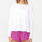Cotton On Women's Active Rib Long Sleeve Top White Size Medium