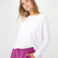 Cotton On Women's Active Rib Long Sleeve Top White Size Medium