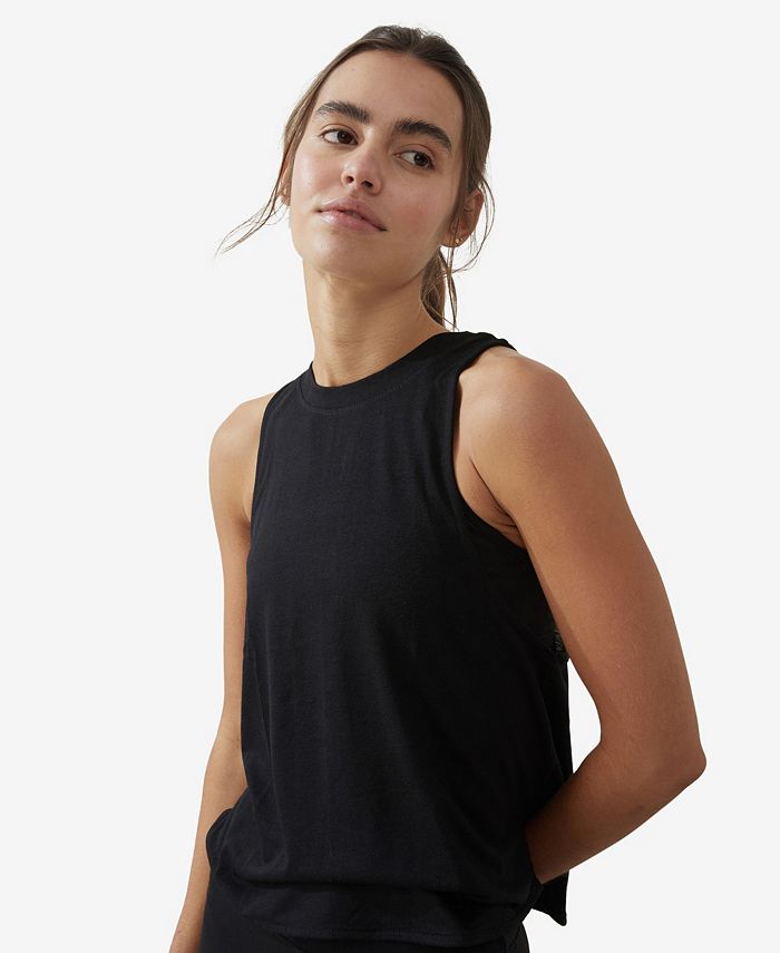 Cotton On Women's Training Tank Top Black Size Small