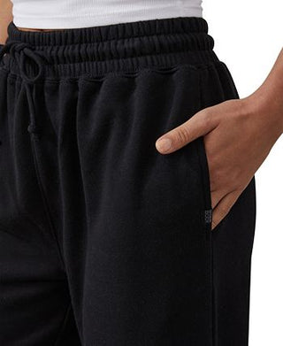 Cotton On Women's Plush Wide Leg Track Pants Black Size Medium