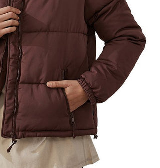 Cotton On Women's The Recycled Mother Puffer Jacket Brown Size Medium