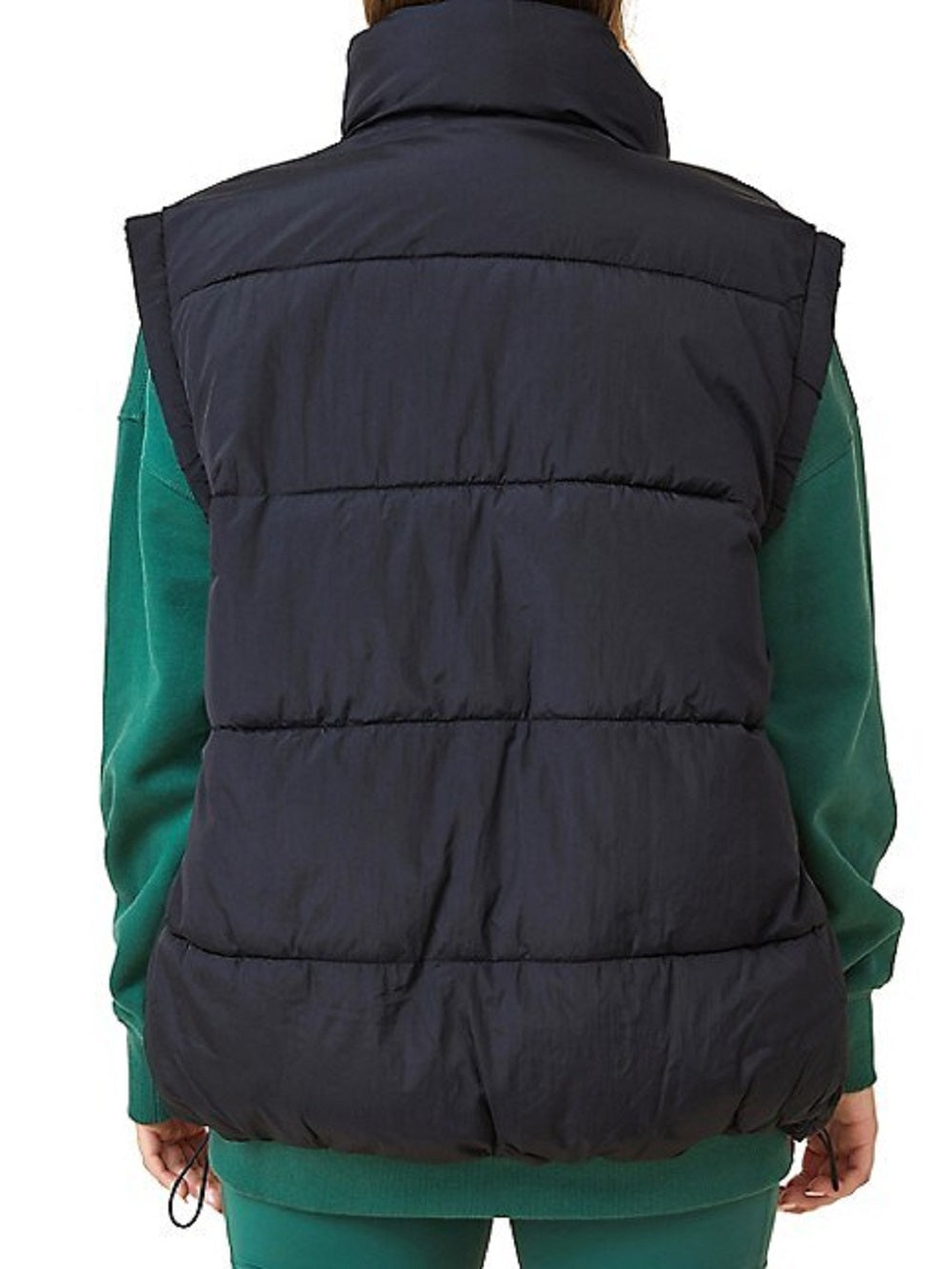 Cotton On Women's Recycled Mother Puffer Vest Jacket Black Size Medium