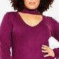 City Chic Women's Yolanda Cutout Mock Neck Sweater Purple Size 20W