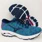Mizuno Women's Wave Inspire 16 WAVEKNIT Running Shoe Enamel/Blue Size 6.5 B(M) US