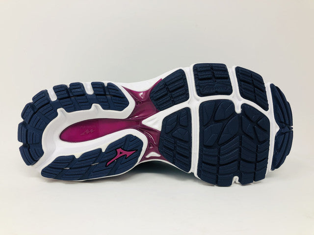 Mizuno Women's Wave Inspire 16 WAVEKNIT Running Shoe Enamel/Blue Size 6.5 B(M) US