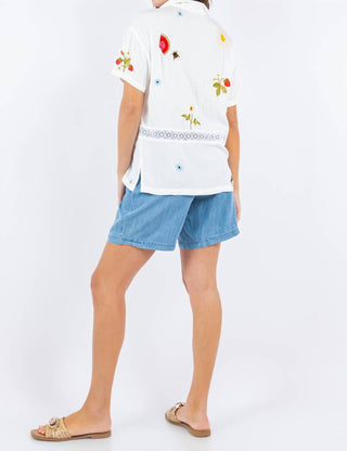 Paparazzi - Viscose Woven Embroidered Camp Shirt