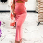 Vintage Havana - Flamingo Hour Twist Ankle Coverup Dress