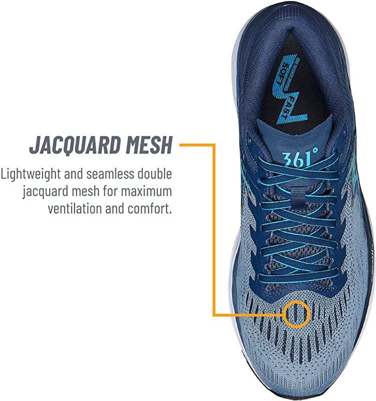 361 Degrees Men's Sensation 4 Running Shoes Storm/Aqua