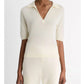 Vince - Cashmere Silk Short Sleeve Polo Sweater