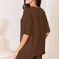 Basic Bae - Full Size Soft Rayon Half Sleeve Top And Shorts Set
