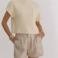 Entro - Ribbed Knit Sweater Top With Pocket