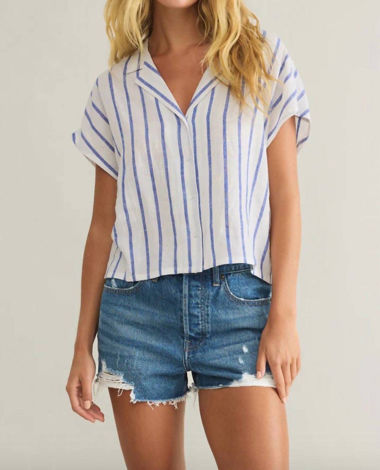 Z Supply - Short Sleeves Button Down Top