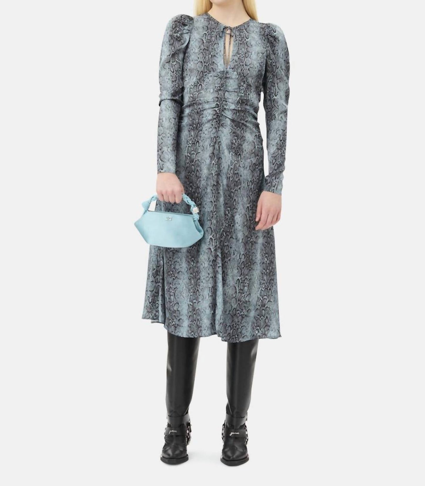 Ganni - Ruched Midi Dress