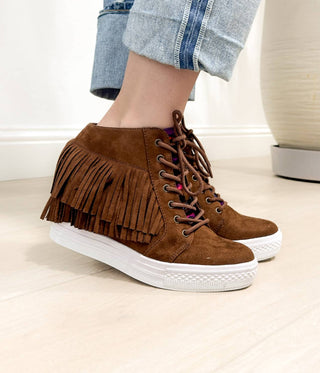 Not Rated - Women's Nick Fringe Sneaker Wedge
