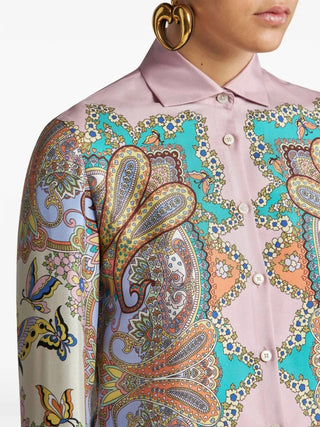 Etro - Charm Medallion Silk Twill Paisley Blouse