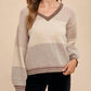 Anniewear - Color Block Sweater Top