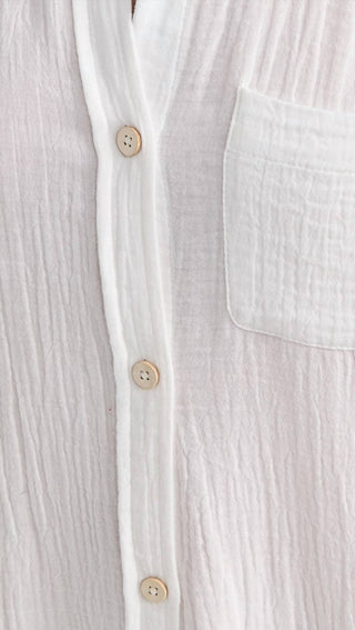 Faherty - Dune Cotton Gauze Maxi Shirtdress