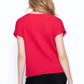 Picadilly - Short Sleeve Pleated Top