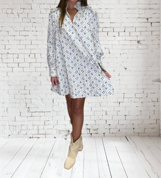 Karlie - Women's French Floral Ruffle Dress