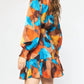 Entro - Printed Long Sleeve Mini Dress