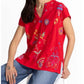 Johnny Was - EASY PANELED V‑NECK TEE LOULIA