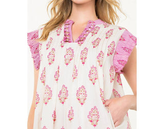 Thml - Sleeveless Pintuck Floral Print Dress