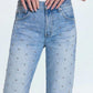 Pistola - Lexi Mid Rise Bowed Straight Jeans