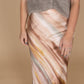 &Merci - Lila Satin Midi Skirt
