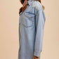 Anniewear - Comfort Stretch Denim Button Down Shirt Dress