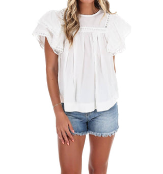 Easel - Golden Hour Poplin Top
