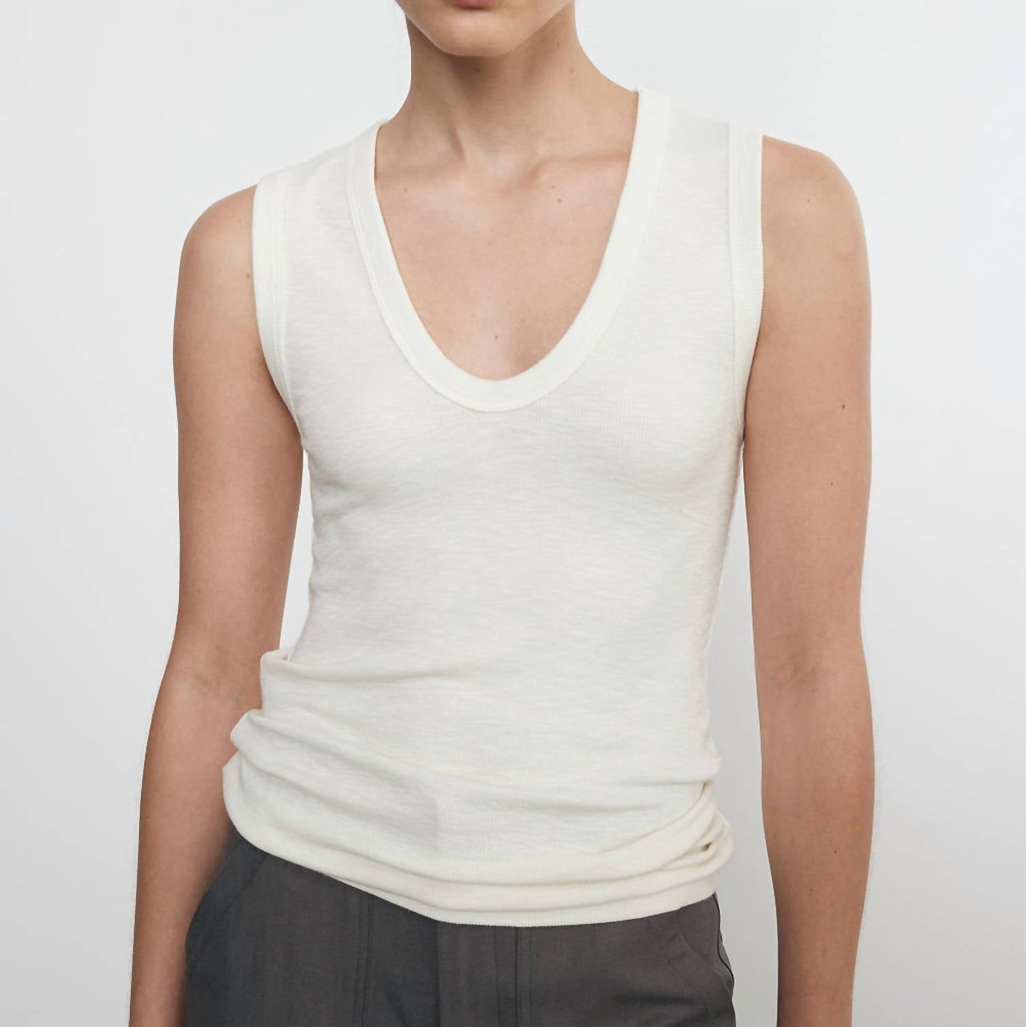 Enza Costa - Textured Rib Sleeveless Top