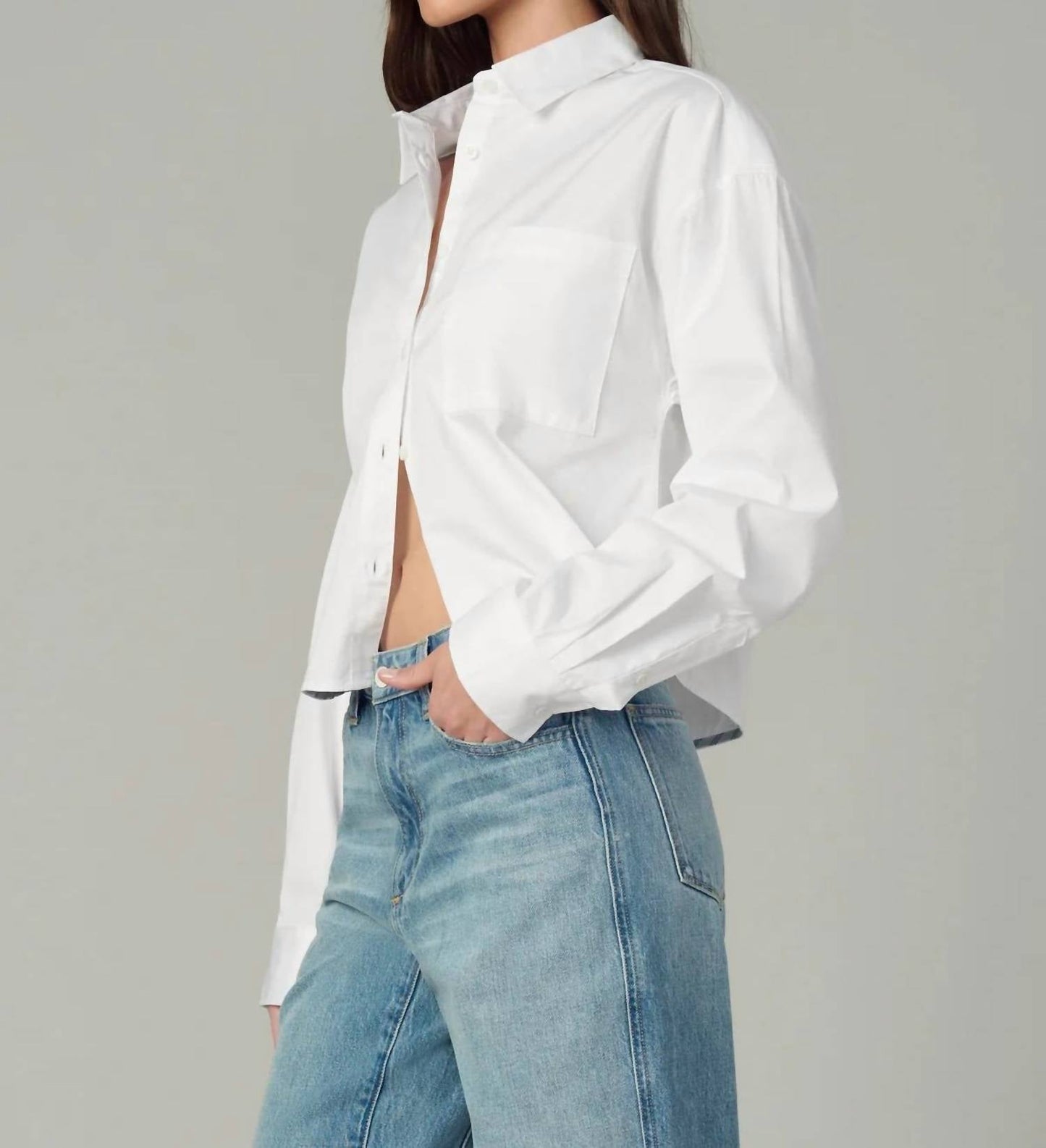 Joe'S Jeans - The Cropped Boyfriend Button Down Shirt