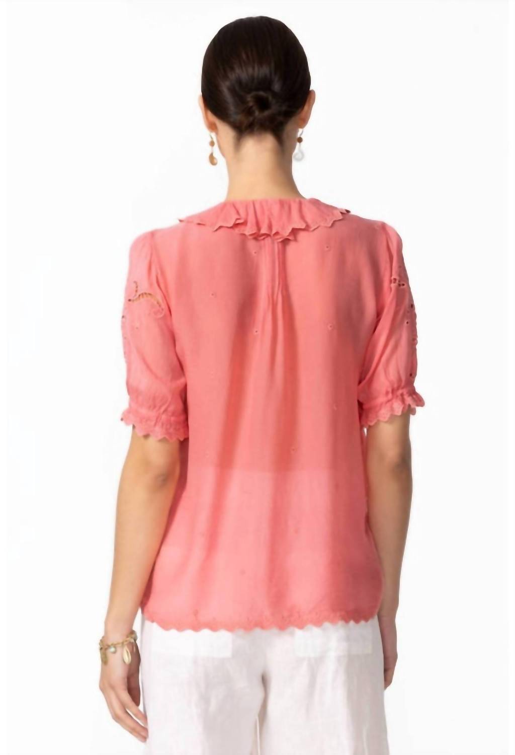 Johnny Was - ANETTE RUFFLE BLOUSE