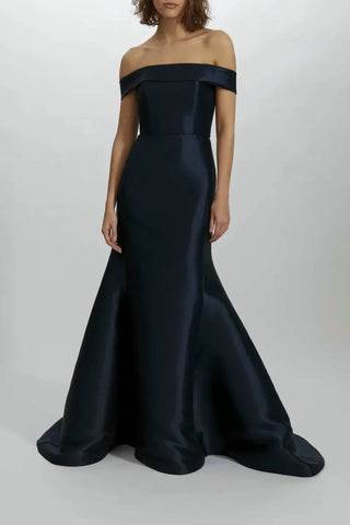 Amsale - Mikado Off-the-shoulder Gown With Bow