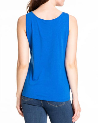 Multiples - Marine Double Scoop Neck Sleeveless Fitted Tank Top