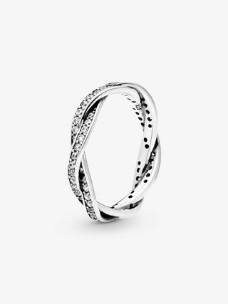 Pandora - Women's Sparkling Twisted Lines Ring