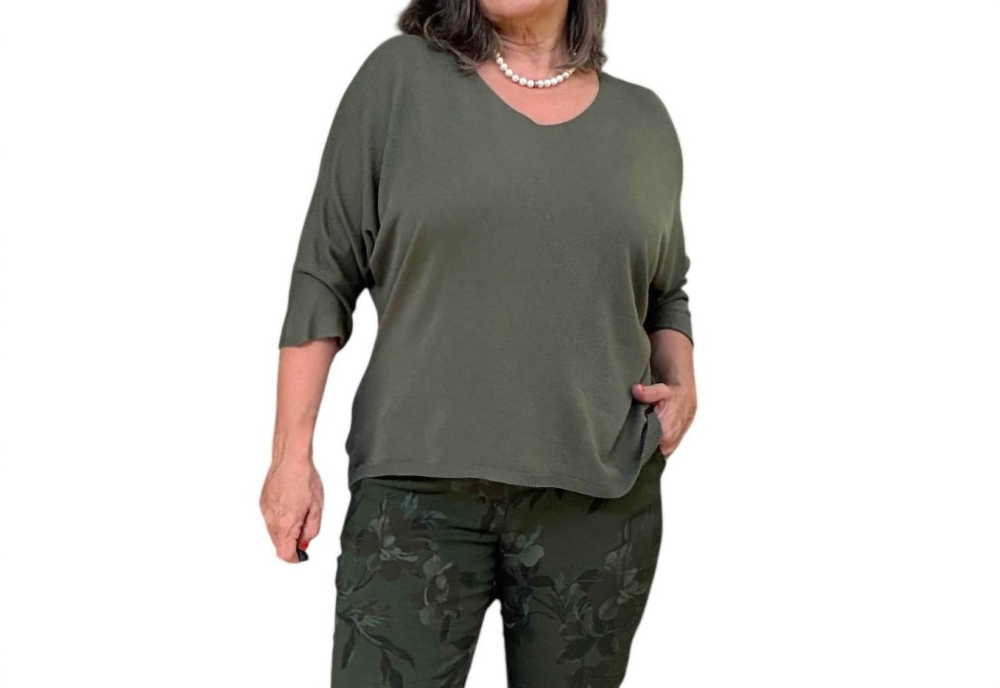 Cocco Bello - Women's Fine Knit Bat Sleeve Sweater
