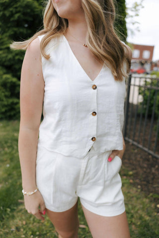 Z Supply - Topanga Mid-high Rise Linen Shorts