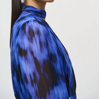 Joseph Ribkoff - Chiffon Abstract Print Midi Dress