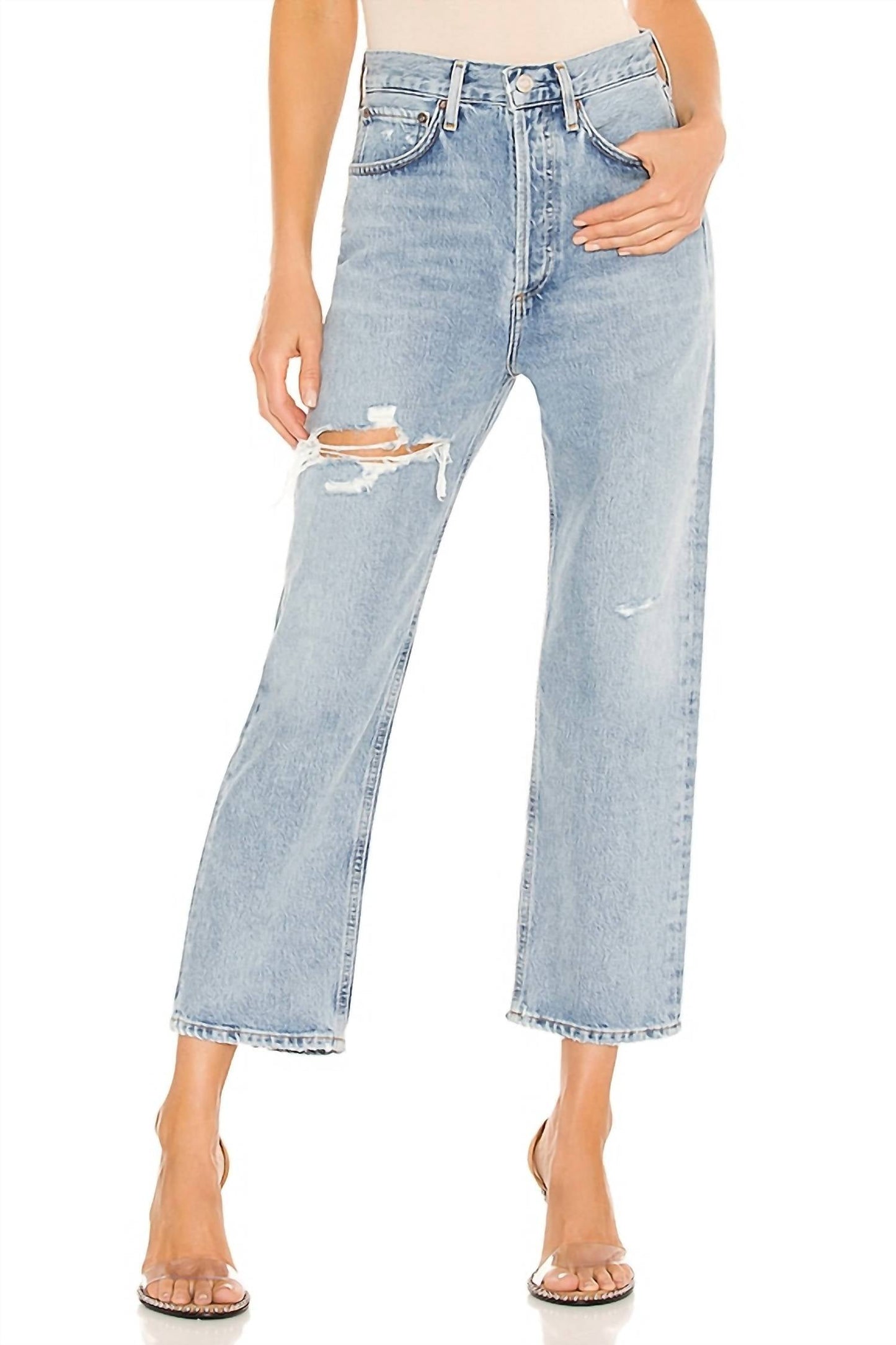Agolde - Straight Leg 90s Crop Jeans