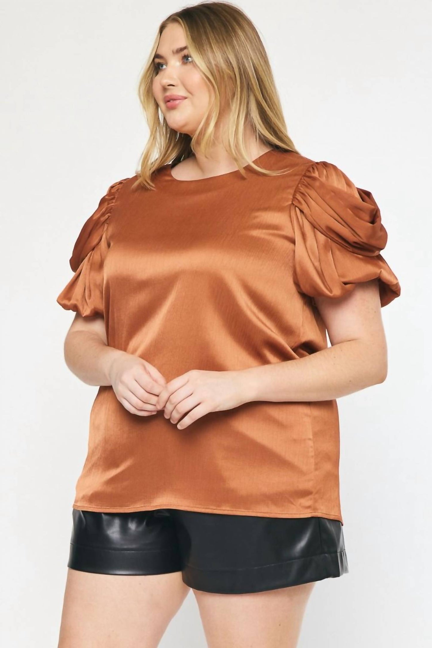 Entro - Drape Sleeve Top - PLUS