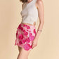 2.7 August Apparel - Floral Embroidered Mini Skirt