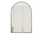 Arched Silver Wall Mirror with Tempered Glass Metal Frame