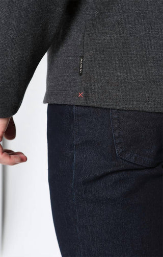 Jachs New York - Brushed Waffle Long Sleeve Henley Shirt