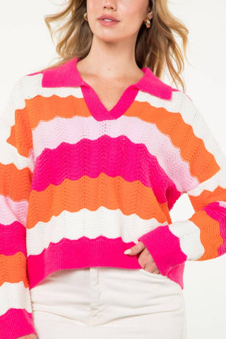Thml - Collared Striped Sweater
