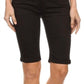 Enjean - Women's Classic Rolled Solid Bermuda Shorts