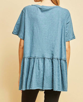 Entro - Love Graphic Peplum Top